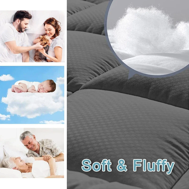 Winter-Warm-Luxury-Mattress-Topper-Soft-Microfiber-for-Good-Sleep