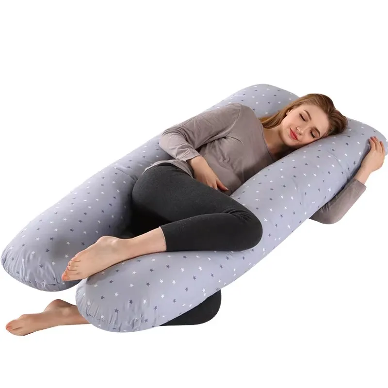 Womens-Maternity-Pillows-Memory-Foam-Filling-G-Shape-Design-47x17inch-Size-for-Pregnancy-Support-Customized