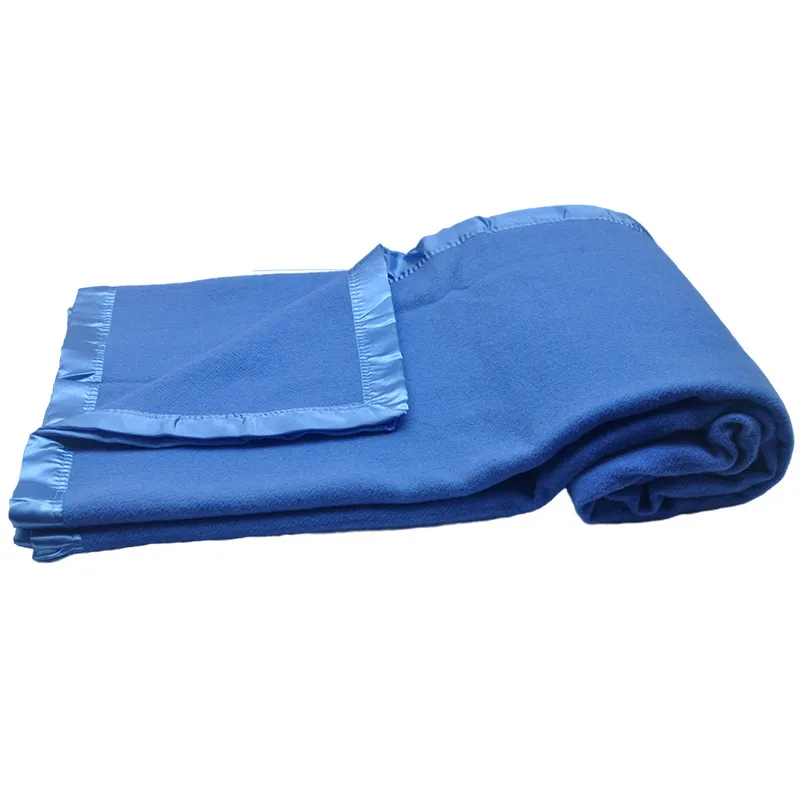 Woven-OEKO-TEX-Certified-Bed-Hotel-Blanket-100-Wool-Winter-Warm-Satin-Bound-Durable-Thermal