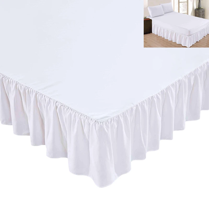 Wrap-Around-Ruffled-Bed-Skirt-with-Adjustable-Elastic-Belt-100-Polyester-200TC-Anti-Pilling-Easy-to-Put-on-Wrinkle-Free