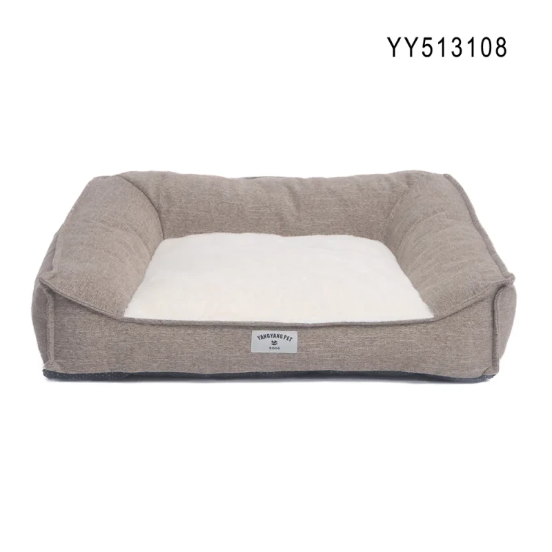 YANGYANGPET-Faux-Linen-Fabric-Foam-Soft-Dog-Pet-Bed