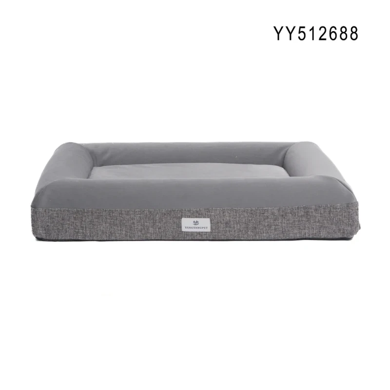 YANGYANGPET-Faux-Linen-Fabric-Velvet-Foam-Soft-Luxury-Fashion-Dog-Pet-Bed-1
