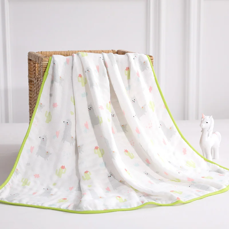 Yarn-and-Cotton-Fiber-Blanket-Plain-Color-Swaddling-Cloth-and-Cover-Kids-Infant-Six-Layer-Bubble-Gauze-Bath-Towel