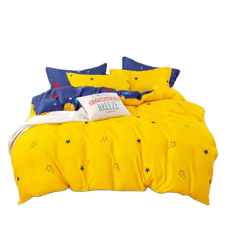 Yellow-Style-Bedding-Set-Bed-Sheet-Duvet-Cover