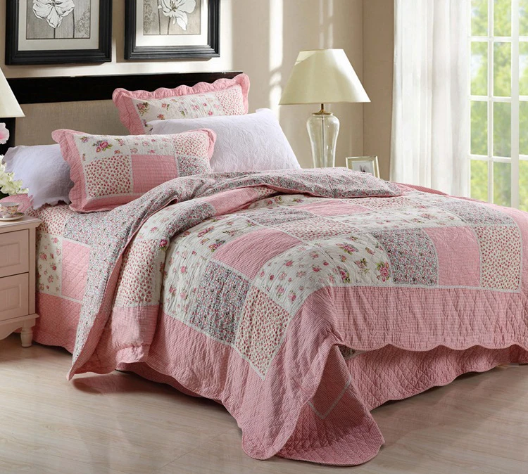 Zhejiang-Pujiang-100-Polyester-Microfiber-Printed-Quilt-with-Ruffles