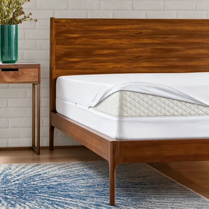 Zippered-Mattress-Encasement-100-Waterproof-Bed-Bug-Proof-Twin-Size-Mattress-Protector-Cover