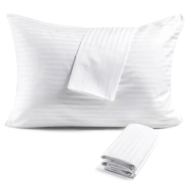 Zippered-Pillow-Protectors-Cover-Soft-Comfortable-Sateen-100-Cotton-Quiet-Breathable-Bed-Pillowcase-Standard-Size-4-Pack-20x26-1