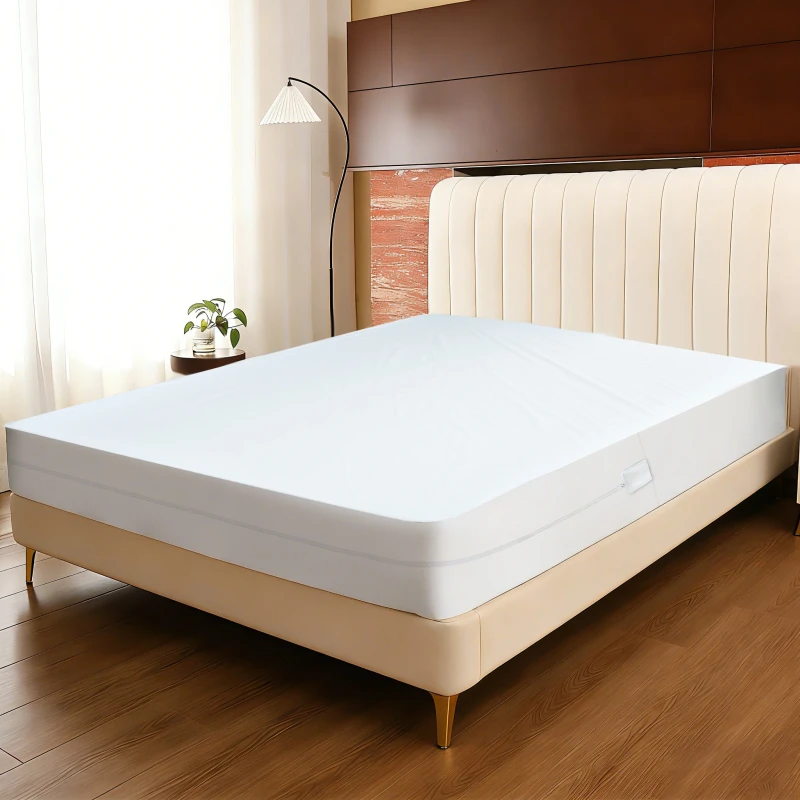 Zippered-Waterproof-Mattress-Encasement-Luxury-Breathable-Anti-Bacteria-Polyester-Knitted-Waterproof-Mattress-Protector-Cover